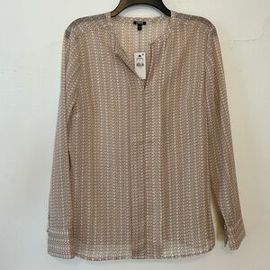 NWT EXPRESS gold pattern blouse sz M
